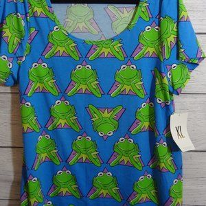Lularoe XLarge Kermit the Frog Classic Tee